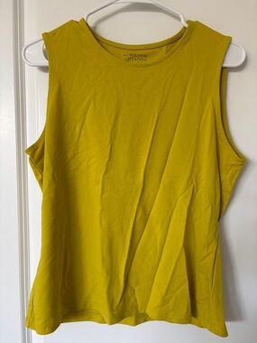 Adrienne Vittadini Women’s Mustard Yellow Sleeveless Tank